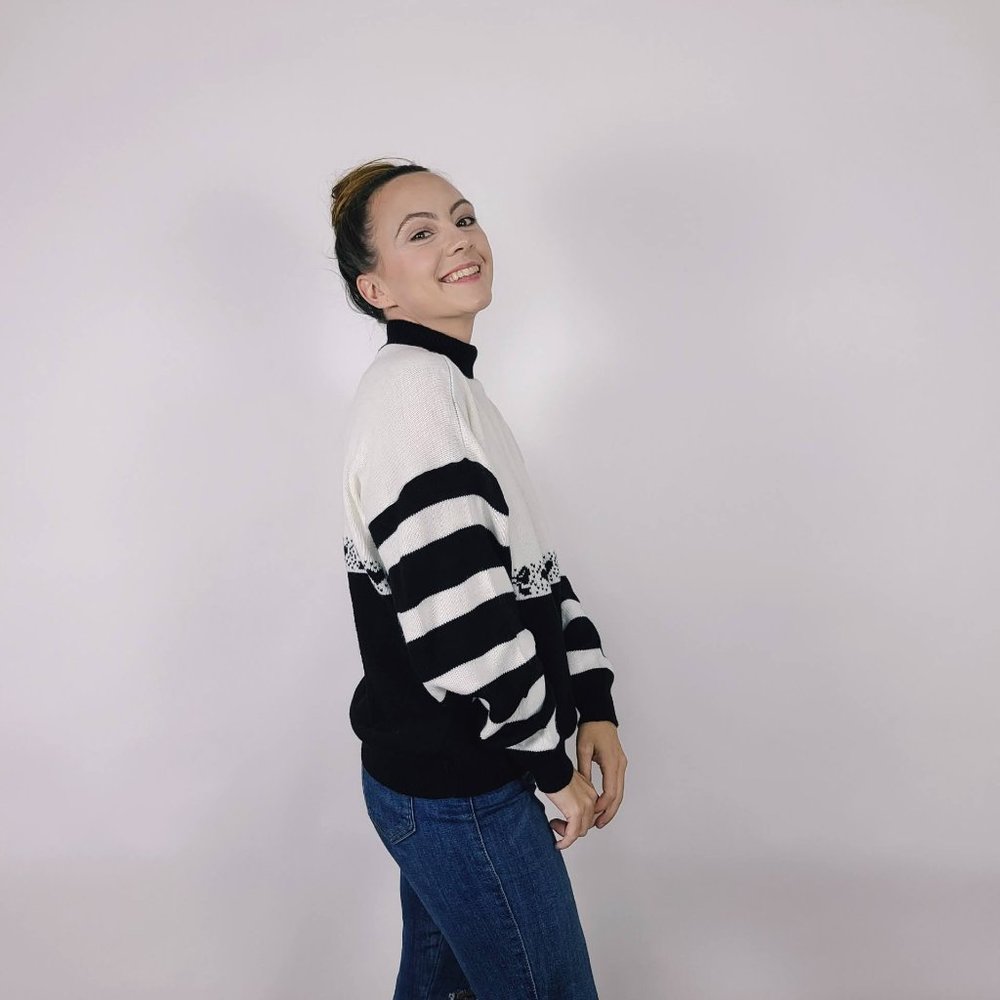 Vintage Morgan Square Mock Neck Grandma Sweater - Picture 6 of 10